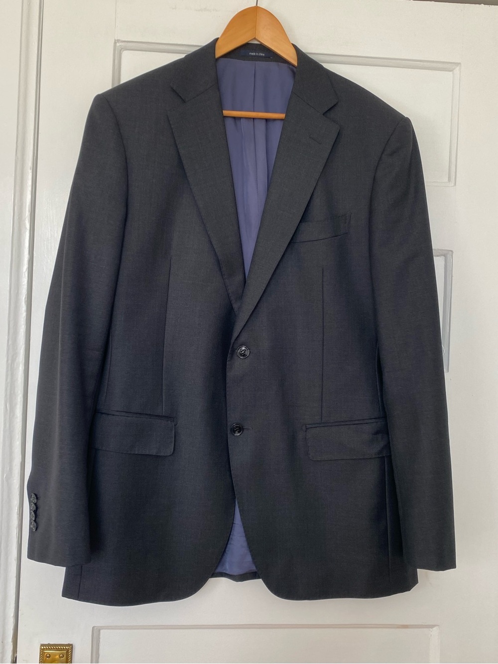 Suitsupply Vitale Barberis grey wool Napoli blazer
